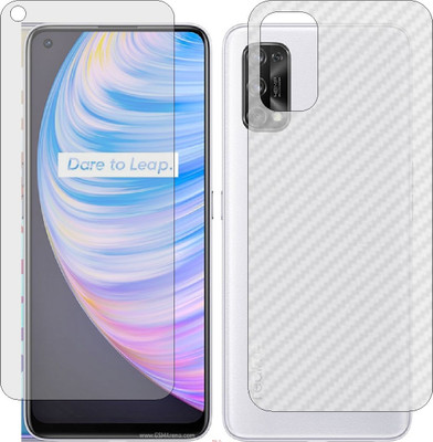 Mobling Front and Back Screen Guard for REALME Q2 PRO (Front 9H Hardness Matte & Carbon Fiber Skin for Back)(Pack of 2)