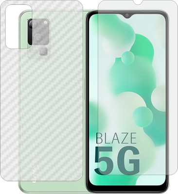 Mobling Front and Back Screen Guard for Lava Blaze 1X 5G (Matte Front & Carbon Fiber Skin for Back)(Pack of 2)