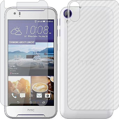 ZINGTEL Front and Back Screen Guard for HTC 830 DUAL SIM (Front Matte Finish & Back 3d Carbon Fiber)(Pack of 2)
