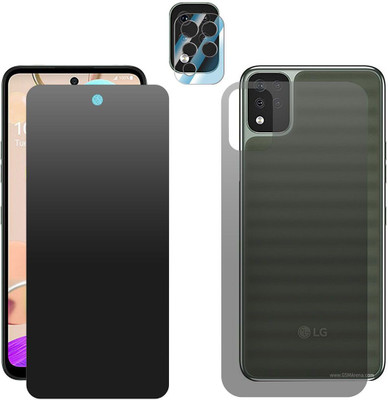 Enlinea Front and Back Screen Guard for LG K42 Front+Back+Camera (Matte)(Pack of 3)