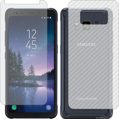 ZINGTEL Front and Back Screen Guard for SAMSUNG S8 ACTIVE (Front Matte Finish & Back 3d Carbon Fiber)(Pack of 2)