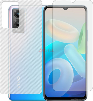 ZINGTEL Front and Back Screen Guard for VIVO Y72T (Front Matte Finish & Back 3d Carbon Fiber)(Pack of 2)