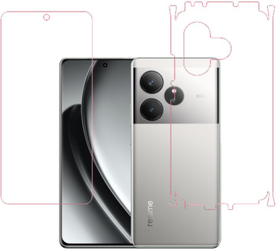 KARTRAY Front and Back Screen Guard for Realme GT 6 5G, Front Clear Back Clear(Pack of 2)