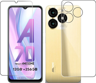 chakoor Front and Back Screen Guard for Itel A70 00-1(Pack of 3)