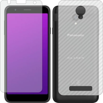 ZINGTEL Front and Back Screen Guard for PANASONIC ELUGA I6 (Front Matte Finish & Back 3d Carbon Fiber)(Pack of 2)