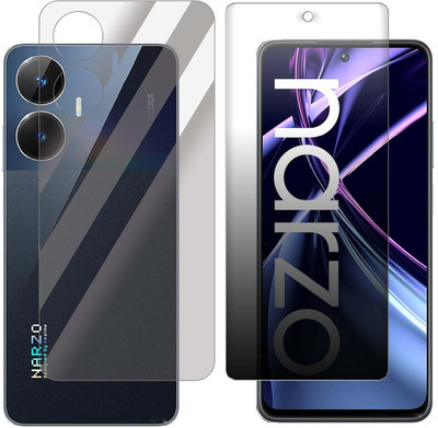 Enlinea Front and Back Screen Guard for Realme Narzo N55 Front+Back (Matte)(Pack of 2)