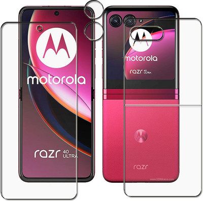 tombik Front and Back Screen Guard for vv82-Motorola Razr 40 Ultra -fb-lens(Pack of 3)
