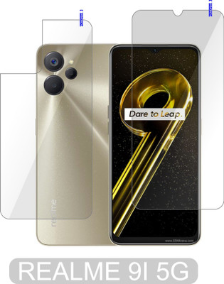 PONDRIK Front and Back Screen Guard for Realme 9i 5G(Pack of 2)