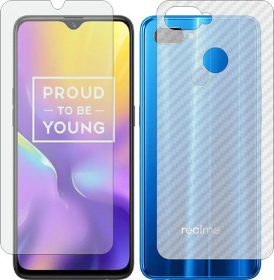 MOBART Front and Back Screen Guard for REALME U1 (Front Matte Finish & Back 3d Carbon Fiber)(Pack of 2)
