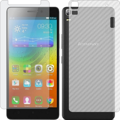 Mobling Front and Back Screen Guard for LENOVO A7000 (Front 9H Hardness Matte & Carbon Fiber Skin for Back)(Pack of 2)