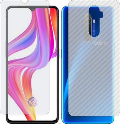 Mobling Front and Back Screen Guard for RMX1931 REALME X2 PRO (Front 9H Hardness Matte & Carbon Fiber Skin for Back)(Pack of 2)
