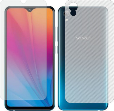 MOBART Front and Back Screen Guard for VIVO 91 I (Front Matte Finish & Back 3d Carbon Fiber)(Pack of 2)