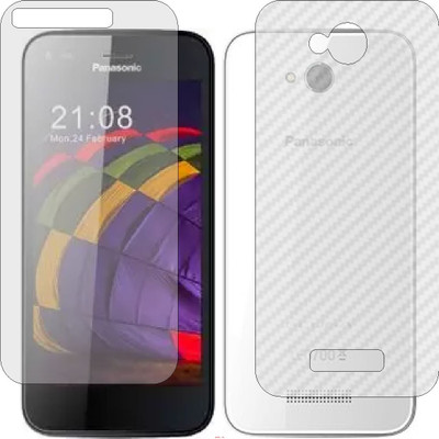 Mobling Front and Back Screen Guard for PANASONIC ELUGA S MINI (Front 9H Hardness Matte & Carbon Fiber Skin for Back)(Pack of 2)