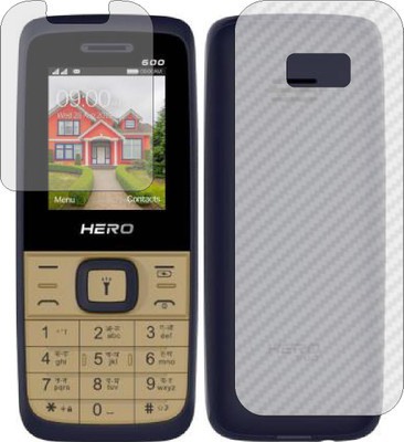 ZINGTEL Front and Back Screen Guard for LAVA HERO 600 (Front Matte Finish & Back 3d Carbon Fiber)(Pack of 2)