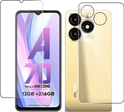 chakoor Front and Back Screen Guard for Itel A70(Pack of 3)
