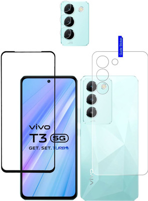 Olonga Front and Back Screen Guard for Vivo T3 5G, T3 5G Vivo, Vivo T3, Vivo T3 5G, VivoT3 5G(Pack of 3)