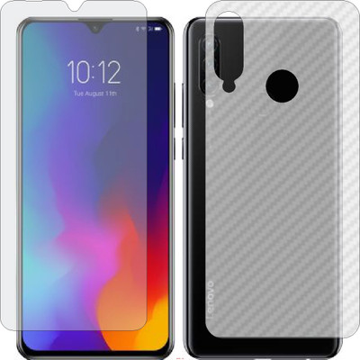 Mobling Front and Back Screen Guard for LENOVO K10 NOTE (Front 9H Hardness Matte & Carbon Fiber Skin for Back)(Pack of 2)