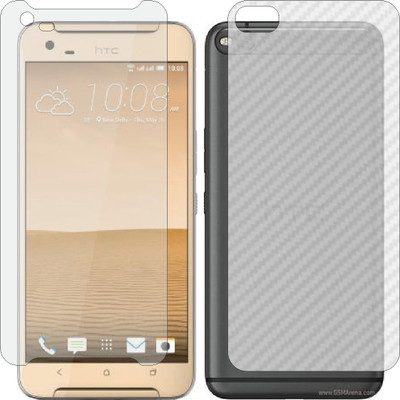 Mobling Front and Back Screen Guard for HTC ONE X9 (Front 9H Hardness Matte & Carbon Fiber Skin for Back)(Pack of 2)
