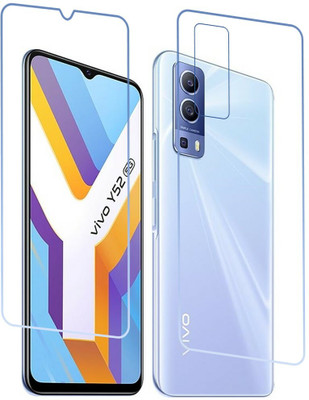DVTECH Front and Back Screen Guard for 9H Crystal Clear Front And Carbon Fiber BackVivo Y52 5G(Pack of 1)