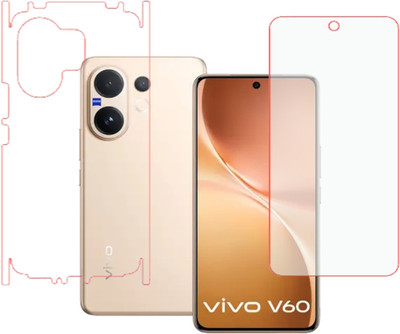 KARTRAY Front and Back Screen Guard for Vivo V60 5G, Front Matte Back Clear(Pack of 2)