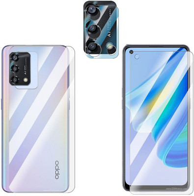 FCS Front and Back Screen Guard for Oppo Reno6 Lite Front+Back+Camera (Glossy)(Pack of 3)