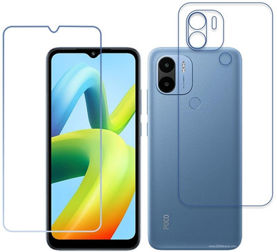 DVTECH Front and Back Screen Guard for 9H Xiaomi Poco C50(Pack of 1)