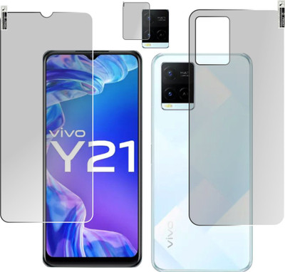 chakoor Front and Back Tempered Glass for VIVO Y21, Y21S ,Y21A, Y21E, Y21T, Y33T, Y33S,(Pack of 3)