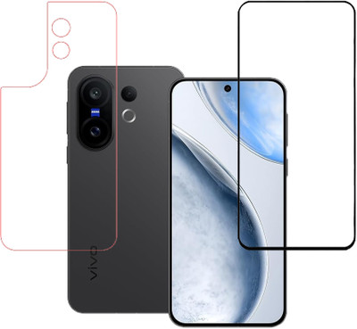 VAYUVAULT Front and Back Screen Guard for vivo X200 FE, Black Glass, Back Screen Guard Glossy finish(Pack of 2)