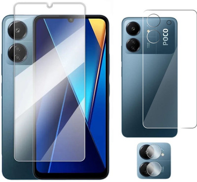 Olonga Front and Back Screen Guard for POCO C65(Pack of 3)