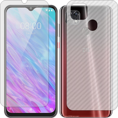 ZINGTEL Front and Back Screen Guard for ZTE BLADE 20 (Front Matte Finish & Back 3d Carbon Fiber)(Pack of 2)