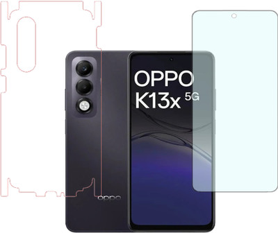 KARTRAY Front and Back Screen Guard for OPPO K13x 5G, Matte Tempered Glass, Back Screen Guard With Sides(Pack of 2)