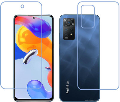 DVMART Front and Back Screen Guard for 9H Crystal Clear Front And Carbon Fiber Back Xiaomi Redmi Note 11 Pro 5G(Pack of 1)