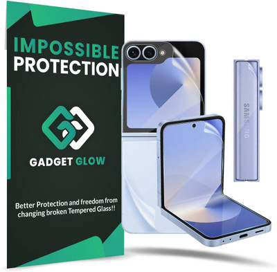 Gadget Glow Front and Back Screen Guard for Samsung ZFlip 6 5G, Samsung Galaxy ZFlip 6 5G, Samsung Z Flip6, 4 Layer Unbreakable Membrane with Easy Installation(Pack of 1)