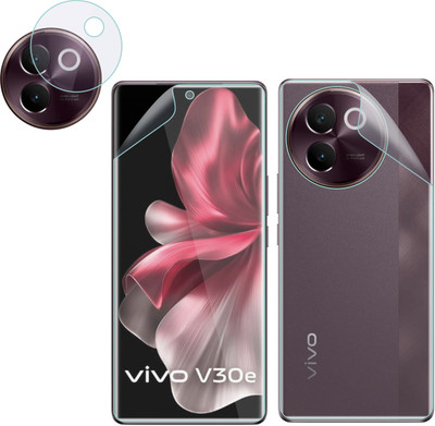 Ten To 11 Front and Back Screen Guard for ViVO V30e, Ultra Thin Hydrogel Soft TPU Screen Guard for ViVO V30e [With Rear Camera Lens Guard](Pack of 3)