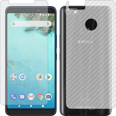 MOBART Front and Back Screen Guard for INFINIX NOTE 5 (Front Matte Finish & Back 3d Carbon Fiber)(Pack of 2)
