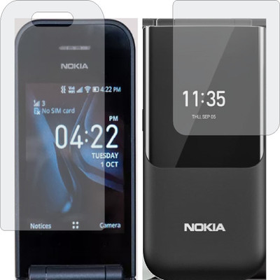 MOBART Front and Back Screen Guard for NOKIA 2720 2019 (Front Matte Finish & Back 3d Carbon Fiber)(Pack of 2)