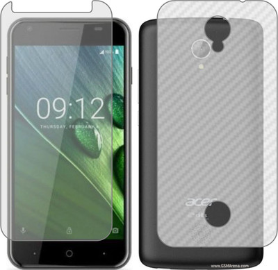 MOBART Front and Back Screen Guard for ACER LIQUID Z6 (Front Matte Finish & Back 3d Carbon Fiber)(Pack of 2)