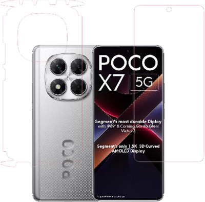 VAYUVAULT Front and Back Screen Guard for POCO X7 5G(Pack of 2)