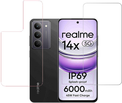 KARTRAY Front and Back Screen Guard for Realme 14x 5G(Pack of 2)