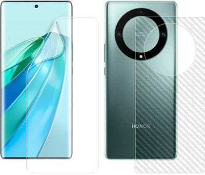 ARBAN Front and Back Screen Guard for Honor X9a 5G (1 HYDROGEL SCREEN PROTECTOR WITH 1 CARBON FIBER SKIN)(Pack of 2)