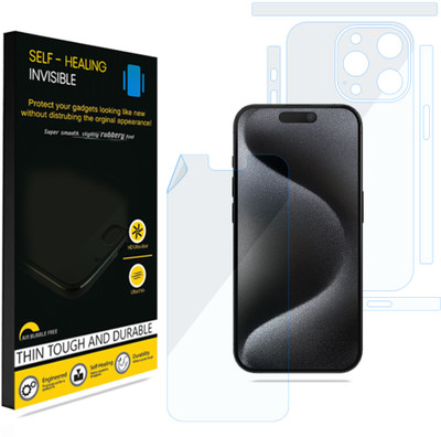 KUBERAN Front and Back Screen Guard for Apple iPhone 15 ProMax, Invisible Screen Protector / Body Protector, Scratch Guard(Pack of 1)