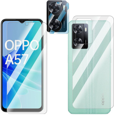 Enlinea Front and Back Screen Guard for OPPO A57 Front+Back+Camera (Glossy)(Pack of 3)
