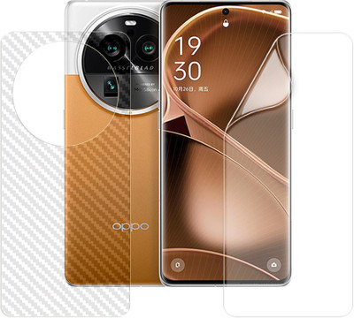 SOMTONE Front and Back Screen Guard for Oppo Find X6 Pro 5G (1 HYDROGEL SCREEN PROTECTOR WITH 1 CARBON FIBER SKIN)(Pack of 2)