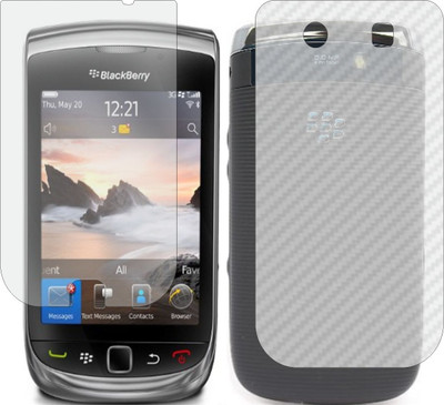 Mobling Front and Back Screen Guard for BLACKBERRY TORCH 9800 (Front 9H Hardness Matte & Carbon Fiber Skin for Back)(Pack of 2)