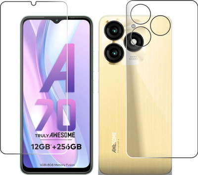 chakoor Front and Back Screen Guard for Itel A70(Pack of 3)