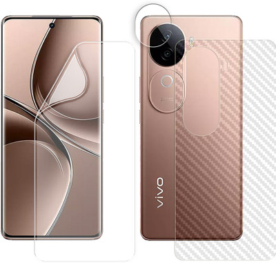 SOMTONE Front and Back Screen Guard for vivo V40e 5G Tempered Glass Screen Protector | Anti-Scratch | Edge to Edge Full Coverage | 9H Hardness (1 HYDROGEL SCREEN PROTECTOR WITH 1 CARBON FIBER SKIN AND 1 CAMERA LENS PROTECTOR)(Pack of 1)