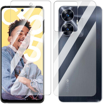 Enlinea Front and Back Screen Guard for Realme C55 Front+Back (Glossy)(Pack of 2)