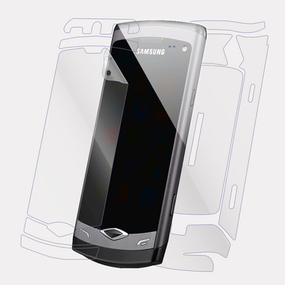 Navyabhii Front and Back Screen Guard for Samsung Wave S8500(Pack of 1)