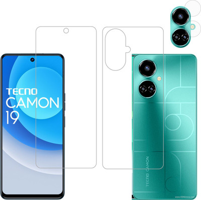 Vatsin Front and Back Screen Guard for Tecno Camon 19 Pro Mondrian(Pack of 3)