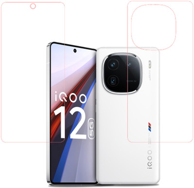 SPRITZEN Front and Back Screen Guard for iQOO 12 5G, Clear(Pack of 2)
